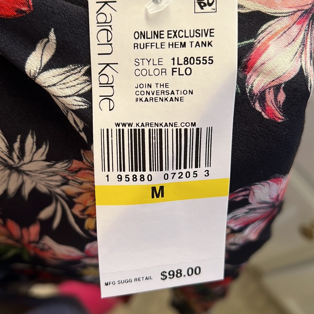 Karen Kane Ruffle Hem Tank - Picture 6 of 8